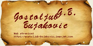 Gostoljub Bujaković vizit kartica